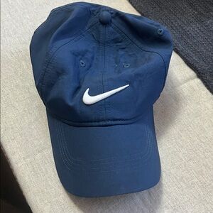 Nike Dark Blue Cap with White Logo, kids size, new worn once!